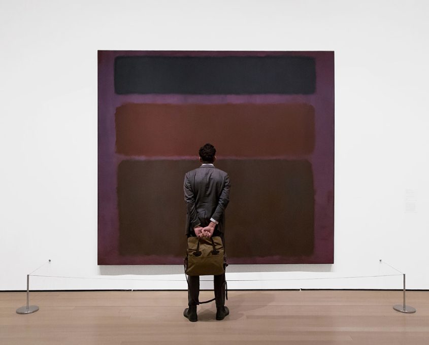 New York, MoMa, Museum of Modern Art, Visitors, Mark Rothko, No. 16 (Red, Brown, and Black)