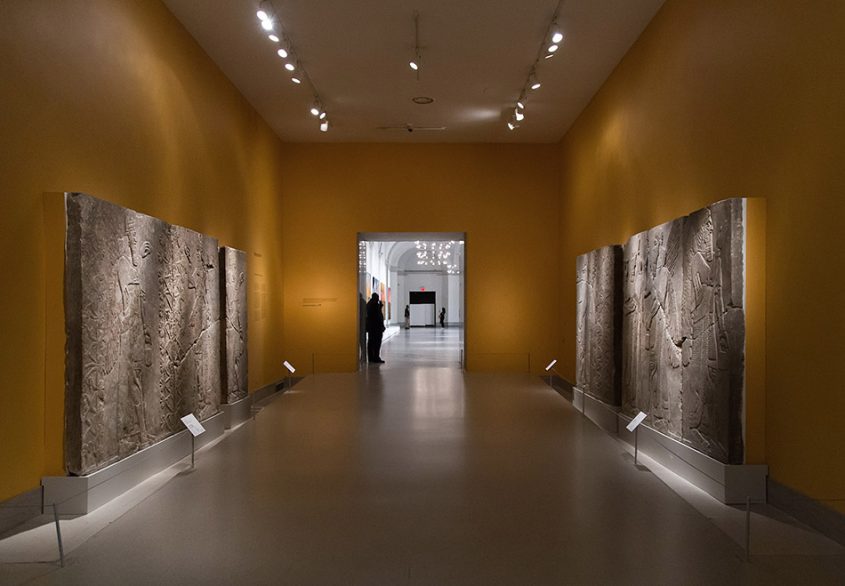 Brooklyn Museum, Kevorkian Gallery with Reliefs from the Palace of Ashur-nasir-pal II
