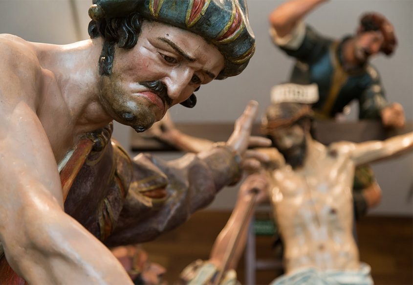 Valladolid , Museo Nacional de Escultura, Gregorio Fernández, Paso de la Crucifixión ("Sed Tengo")