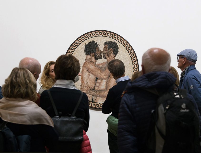 Venice Biennale, Arsenale, Tranieri Ovunque – Foreigners Everywhere, Omar Mismar, Two Unidentified Lovers in a Mirror