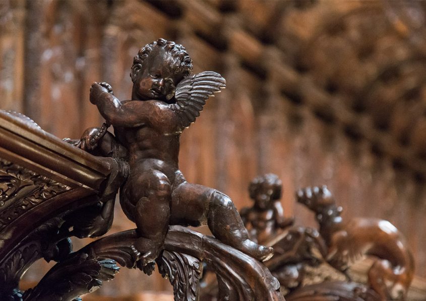 Valladolid , Museo Nacional de Escultura, Andrés de Nájera, Chor stalls from San Benito el Real