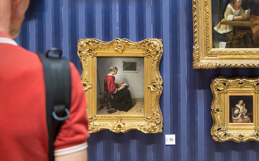 Wallace Collection, Caspar Netscher, The Lace Maker and A Lady with a Watch; Gerard ter Borch, A Lady Reading a Letter (East Gallery II)