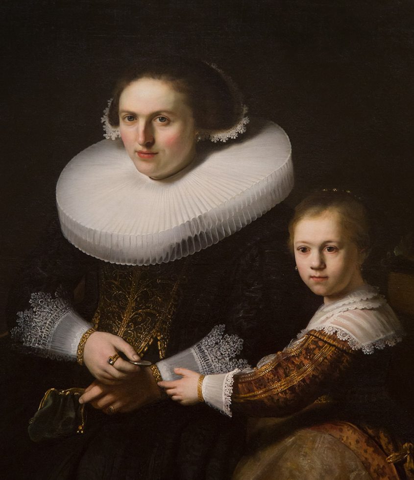 Wallace Collection, Rembrandt and Studio, Susanna van Collen, Wife of Jean Pellicorne with her Daughter Anna